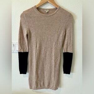 Cremieux Wool Cashmere blend sweater dress color block